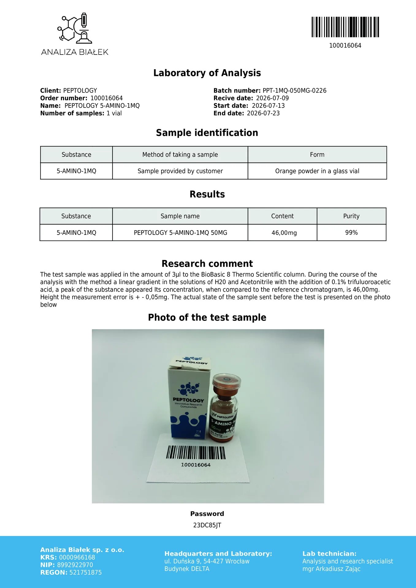5-Amino-1MQ 50 mg – NNMT-inhibitor metabolikus és NAD⁺-célzott kutatásokhoz – kép 2