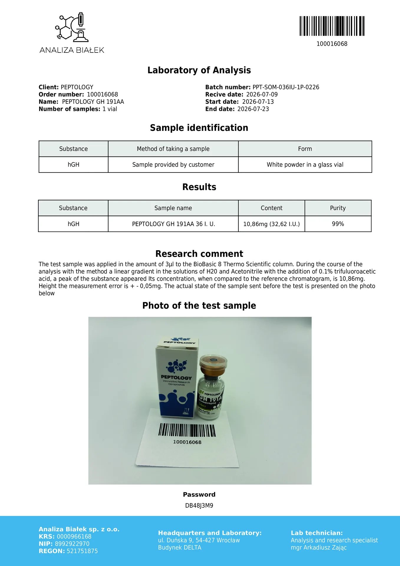 Somatropin 1 db x 36 IU – növekedési hormon (HGH) – kép 2